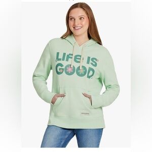 Life is Good Daisies Simply True Fleece™ Hoodie Mint Green. Size XXL.